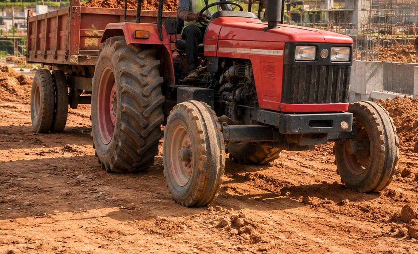 Tractor used for construction and earthmoving support